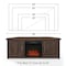 Crosley Camden Corner Fireplace Tv Stand For 65+ Inch Tv KF100658DW - alternate 4