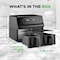 Nutrichef Double Basket Air Fryer 8.8 QT, Black NCAF5508AT - alternate 3