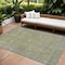 Homeroots 8' X 10' Artichoke Green And Gray Oriental Washable Indoor Outdoor Area Rug 604704 - alternate 1