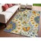 Homeroots 4' X 6' Ivory Blue Yellow And Orange Floral Indoor Outdoor Area Rug 546815 - alternate 4