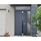 Vdomdoors Steel Door Cynex 6777 Grey Sidelight and Transom Window Stainless Inserts Single Modern Painted-W32 CYNEX6777EXD-GRE-W32+14 x H80+16-Left-hand Inswing - alternate 4