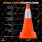 Xpose Safety 18 Inch All Orange Traffic Cone with 6in Reflective Collars, 24PK AOTC18-6-24-X - alternate 3