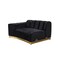 Homeroots Black Velvet Modular Curved Two Piece Sectional With Toss Pillows 643961 - alternate 5