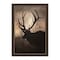 Homeroots Elk Sunrise Black Framed Print Wall Art 530014 - alternate 3