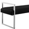 Homeroots 48" Black and Silver Upholstered Velvet Bench 530647 - alternate 3