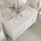James Martin Vanities Myrrin 60" Double Vanity, Bright White, w/ 3 CM Siberian Silestone Top w/FreePower Wireless Charger 485-V60D-BW-FSFR - alternate 3