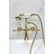 Kingston Brass 7-Inch Wall Mount Tub Faucet with Hand Shower, Brushed Brass CC541T7 - alternate 2