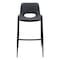 Homeroots Set of Two 30" Black Faux Leather And Steel Low Back Bar Height Bar Chairs 555667 - alternate 4