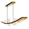Cwi Lighting Arcus Integrated LED 70in Brass Chandelier with Handcrafted Glass 1711P70-7-624 - alternate 2