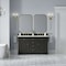 James Martin Vanities Brookfield 60'' D Vanity, Black Onyx w/ Ethereal Noctis Silestone Top w/FreePower Wireless Charger 547-V60D-BKO-FENC - alternate 3