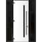 Vdomdoors Front Exterior Prehung Steel Door Ronex0144 Grey 96 2 Sidelight Exterior Windows Sidelites Entry RONEX0144EXD-GRE-W12+36+12xH96-RH-I - alternate 1