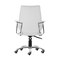 Homeroots White and Silver Adjustable Height Swivel Rolling Office Chair 572166 - alternate 4