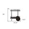 Homeroots 34in Brown And Silver Iron and Wood Rolling Bar Cart 402554 - alternate 4