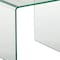 Homeroots 21" Clear Glass Rounded Edge End Table 554643 - alternate 2