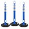 Jrex Safety 42 in Ring Loop Blue Traffic Delineator Post with 13 LB PVC Base, 3PK DLRB-JR-BLU-42-3PK - alternate 1