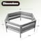 Pure Garden Galvanized Raised Garden Bed 21" L x 9.75" W x 5.5" H Raised Garden Beds Hexagonal Planter Box 50-193 - alternate 3