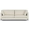 Homeroots 90" Cream Fabric Sofa With Black Legs 641003 - alternate 1
