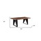 Homeroots 80" Dark Brown And Black Solid Wood And Metal Sled Base Dining Table 521823 - alternate 5