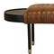 Homeroots Warm Brown Leather And Solid Wood Bench 391925 - alternate 3