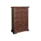 Homeroots 37" Chocolate Solid Wood Five Drawer Chest 524563 - alternate 1