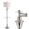 Jonathan Y Cora 60" Modern Metal LED Floor Lamp with Integrated Glass Side Table and Swing Arm, Chrome/Clear JYL3055B - alternate 4