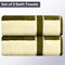 Lavish Home 2-Piece Towel Set Extra Large Bath Towels100% Cotton Bathroom Accessories Absorbent Bath Sheets 67-0023-GBS - alternate 3