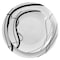 Elama Sarah 16 Piece Porcelain Double Bowl Black Ribbon Dinnerware Set in White and Black 750123738M - alternate 4
