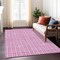 Homeroots 5' X 8' Blush And Ivory Striped Washable Indoor Outdoor Area Rug 595854 - alternate 4