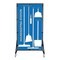 5S Supplies Housekeeping Shadow Board Broom Station V3, Blue / White Shadows, Kit HSB-V3-BLUE/WHITE-KIT - alternate 1