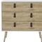 Homeroots 32" White and Natural Three Drawer Dresser 546385 - alternate 6