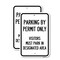 Signmission Parking by Permit Only Visitors Must Park in Designated, 12'' X 18'', Heavy Gauge Aluminum, 2PK A-1218-2PACK-23455 - alternate 1