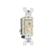 Pass & Seymour Toggle Switch, 15 A, 120 VAC, 3 -Position, Side Wire Terminal, Ivory 663IGTU - alternate 2