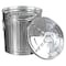 Gardenised 7 gal Round Outdoor Can, Silver, Galvanized Steel, 13 in QI004750 - alternate 1