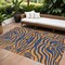 Homeroots 8' X 10' Navy Blue And Pink Animal Print Washable Indoor Outdoor Area Rug 600681 - alternate 1