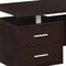 Homeroots 71" Brown and Silver L Shape Computer Desk With Three Drawers 333470 - alternate 3