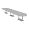 Skutchi Designs Racetrack Conference Table With Power Unit, 48 in W, 192 in L, Grey HAR-RAC-48X192-DOU-U779-NA - alternate 1