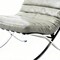 Homeroots 29" Gray and Silver Tufted Leather and Upholstered Folding Lounge Chair 668907 - alternate 3