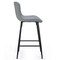 Homeroots Set of Two 27" Gray and Black Faux Leather and Metal Low Back Counter Height Bar Chairs, 2PK 719671 - alternate 3