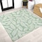 Jonathan Y Nevis Palm Frond Cream/Green 5 ft Square Indoor/Outdoor Area Rug SMB119G-5SQ - alternate 1