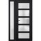 Vdomdoors Front Exterior Prehung FiberGlass Door Frosted Glass / Manux 8002 Matte Black / Sidelight Exterior MANUX8002EXD-BLK-W36+12 x H80-RH - alternate 3