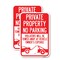 Signmission Private Parking Violators Will Be Towed Away at Vehicle, 12'' X 18'', Heavy Gauge Aluminum, 2PK A-1218-2PACK-23254 - alternate 1