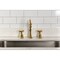 Kingston Brass Double-Handle Widespread Kitchen Faucet, Brushed Brass KB1797BEXLS - alternate 3