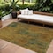 Homeroots 9' X 12' Copper And Green Abstract Washable Indoor Outdoor Area Rug 603585 - alternate 1