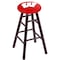 Holland Bar Stool Co Oak Bar Stool, Dark Cherry Finish, Wisconsin "W" Seat RC30OSDC - alternate 1