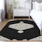 Homeroots 5' X 8' Black Gray And Ivory Oriental Washable Indoor Outdoor Area Rug 598173 - alternate 3