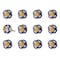 Homeroots Set of Twelve Blue White And Gold Geometric Ceramic Drawer Pull Knobs, 12PK 321667 - alternate 2