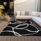 Homeroots 3' X 5' Black And Ivory Abstract Washable Indoor Outdoor Area Rug 597457 - alternate 5
