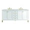 James Martin Vanities Chicago 72 in. Double Vanity, Glossy White, w/ 3 CM Victorian Silver Silestone Top 503-V72-GW-3VSL - alternate 1