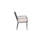 Homeroots Set of Two Dark Gray Aluminum Outdoor Stacking Dining Chairs with Beige Cushion, 2PK 489552 - alternate 4