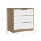 Homeroots 28" White and Natural Three Drawer Dresser 544003 - alternate 5